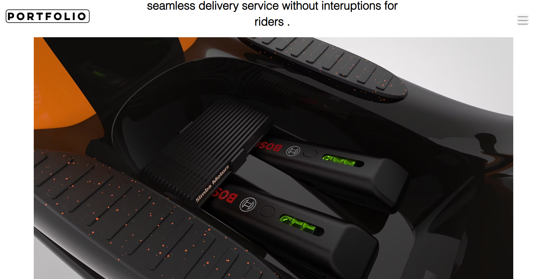 Eco Glide — hot-swap battery bay detail
